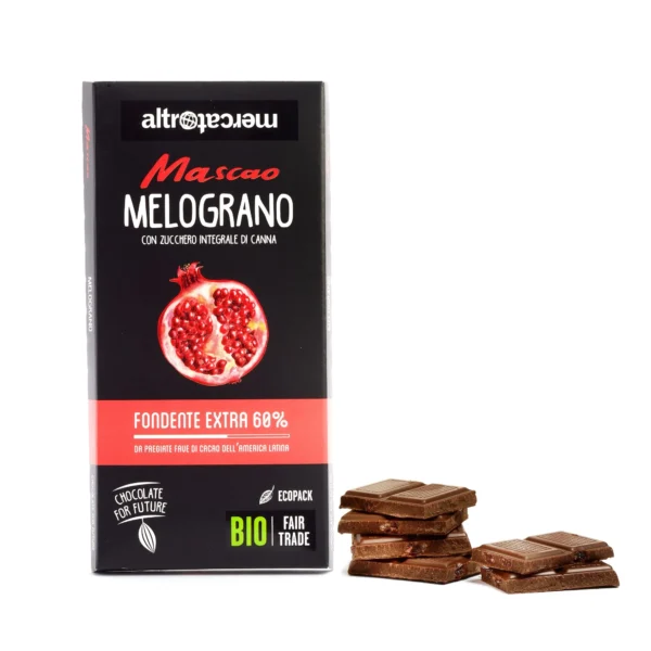 Cioccolato Mascao fondente al melograno 80gr